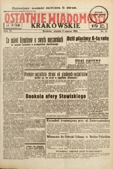 Ostatnie Wiadomości Krakowskie. 1934, nr 61