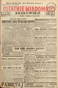 Ostatnie Wiadomości Krakowskie. 1934, nr 63