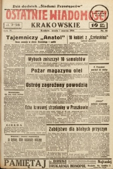 Ostatnie Wiadomości Krakowskie. 1934, nr 66