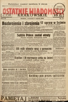 Ostatnie Wiadomości Krakowskie. 1934, nr 67