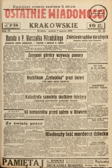 Ostatnie Wiadomości Krakowskie. 1934, nr 68