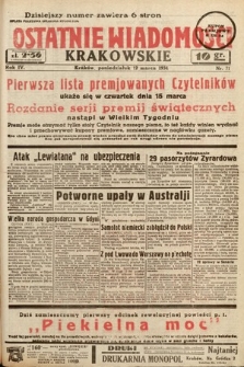 Ostatnie Wiadomości Krakowskie. 1934, nr 71