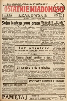 Ostatnie Wiadomości Krakowskie. 1934, nr 73
