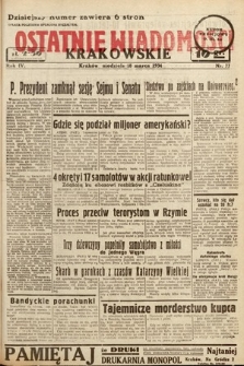 Ostatnie Wiadomości Krakowskie. 1934, nr 77