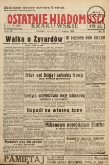 Ostatnie Wiadomości Krakowskie. 1934, nr 81