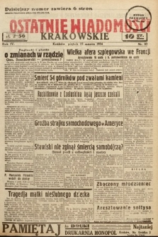 Ostatnie Wiadomości Krakowskie. 1934, nr 82