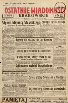 Ostatnie Wiadomości Krakowskie. 1934, nr 86