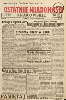 Ostatnie Wiadomości Krakowskie. 1934, nr 87