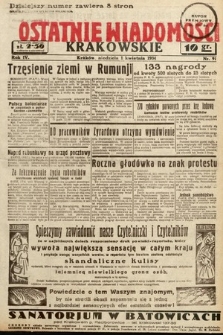 Ostatnie Wiadomości Krakowskie. 1934, nr 91