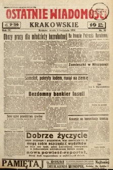 Ostatnie Wiadomości Krakowskie. 1934, nr 92