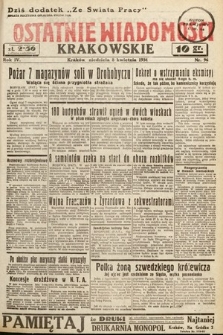 Ostatnie Wiadomości Krakowskie. 1934, nr 96
