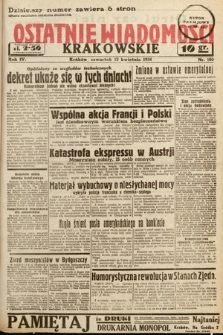 Ostatnie Wiadomości Krakowskie. 1934, nr 100