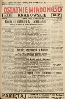 Ostatnie Wiadomości Krakowskie. 1934, nr 102