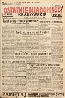 Ostatnie Wiadomości Krakowskie. 1934, nr 106