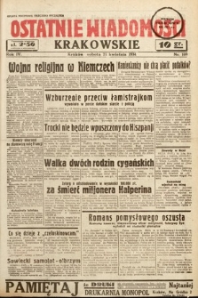 Ostatnie Wiadomości Krakowskie. 1934, nr 109