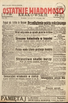 Ostatnie Wiadomości Krakowskie. 1934, nr 112