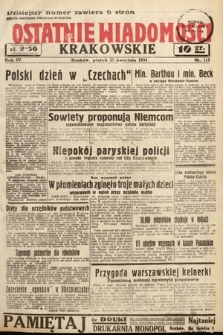 Ostatnie Wiadomości Krakowskie. 1934, nr 115