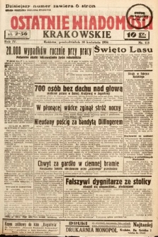 Ostatnie Wiadomości Krakowskie. 1934, nr 118