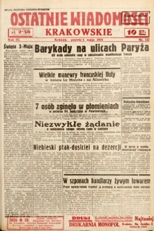 Ostatnie Wiadomości Krakowskie. 1934, nr 122