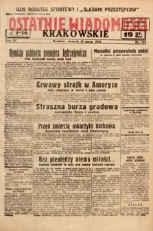 Ostatnie Wiadomości Krakowskie. 1934, nr 133