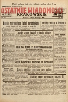 Ostatnie Wiadomości Krakowskie. 1934, nr 137
