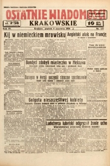 Ostatnie Wiadomości Krakowskie. 1934, nr 157