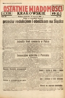 Ostatnie Wiadomości Krakowskie. 1934, nr 159