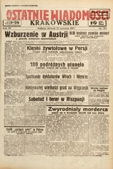 Ostatnie Wiadomości Krakowskie. 1934, nr 161