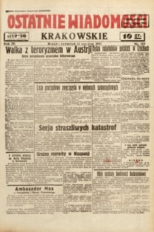 Ostatnie Wiadomości Krakowskie. 1934, nr 163
