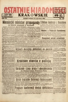 Ostatnie Wiadomości Krakowskie. 1934, nr 165