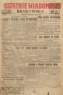 Ostatnie Wiadomości Krakowskie. 1934, nr 180