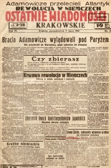 Ostatnie Wiadomości Krakowskie. 1934, nr 181