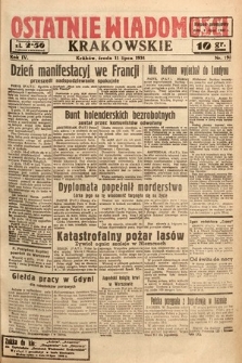 Ostatnie Wiadomości Krakowskie. 1934, nr 190