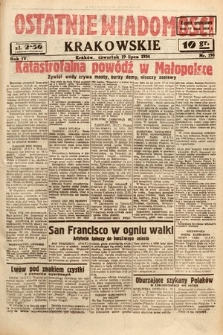Ostatnie Wiadomości Krakowskie. 1934, nr 198