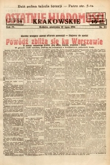 Ostatnie Wiadomości Krakowskie. 1934, nr 201