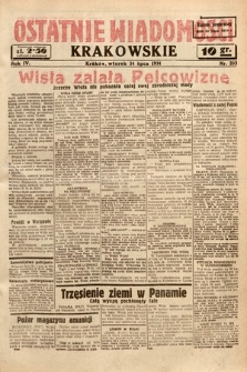 Ostatnie Wiadomości Krakowskie. 1934, nr 203