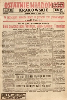 Ostatnie Wiadomości Krakowskie. 1934, nr 206