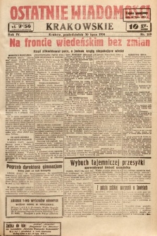 Ostatnie Wiadomości Krakowskie. 1934, nr 209