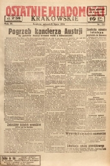 Ostatnie Wiadomości Krakowskie. 1934, nr 210