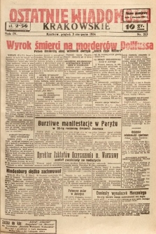 Ostatnie Wiadomości Krakowskie. 1934, nr 213