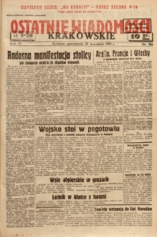 Ostatnie Wiadomości Krakowskie. 1934, nr 266