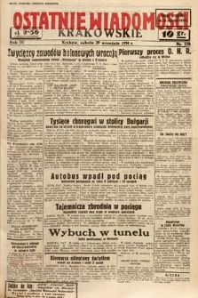 Ostatnie Wiadomości Krakowskie. 1934, nr 278