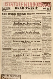 Ostatnie Wiadomości Krakowskie. 1934, nr 282