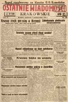 Ostatnie Wiadomości Krakowskie. 1934, nr 286