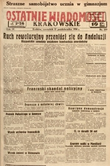 Ostatnie Wiadomości Krakowskie. 1934, nr 290