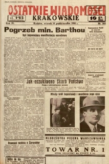 Ostatnie Wiadomości Krakowskie. 1934, nr 295