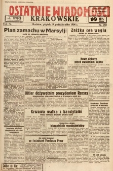 Ostatnie Wiadomości Krakowskie. 1934, nr 298