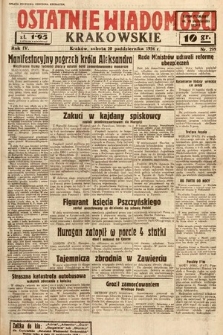 Ostatnie Wiadomości Krakowskie. 1934, nr 299