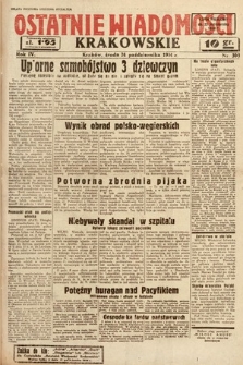 Ostatnie Wiadomości Krakowskie. 1934, nr 303