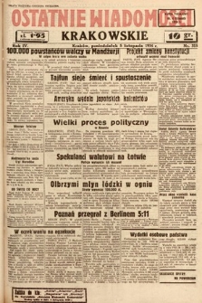 Ostatnie Wiadomości Krakowskie. 1934, nr 315